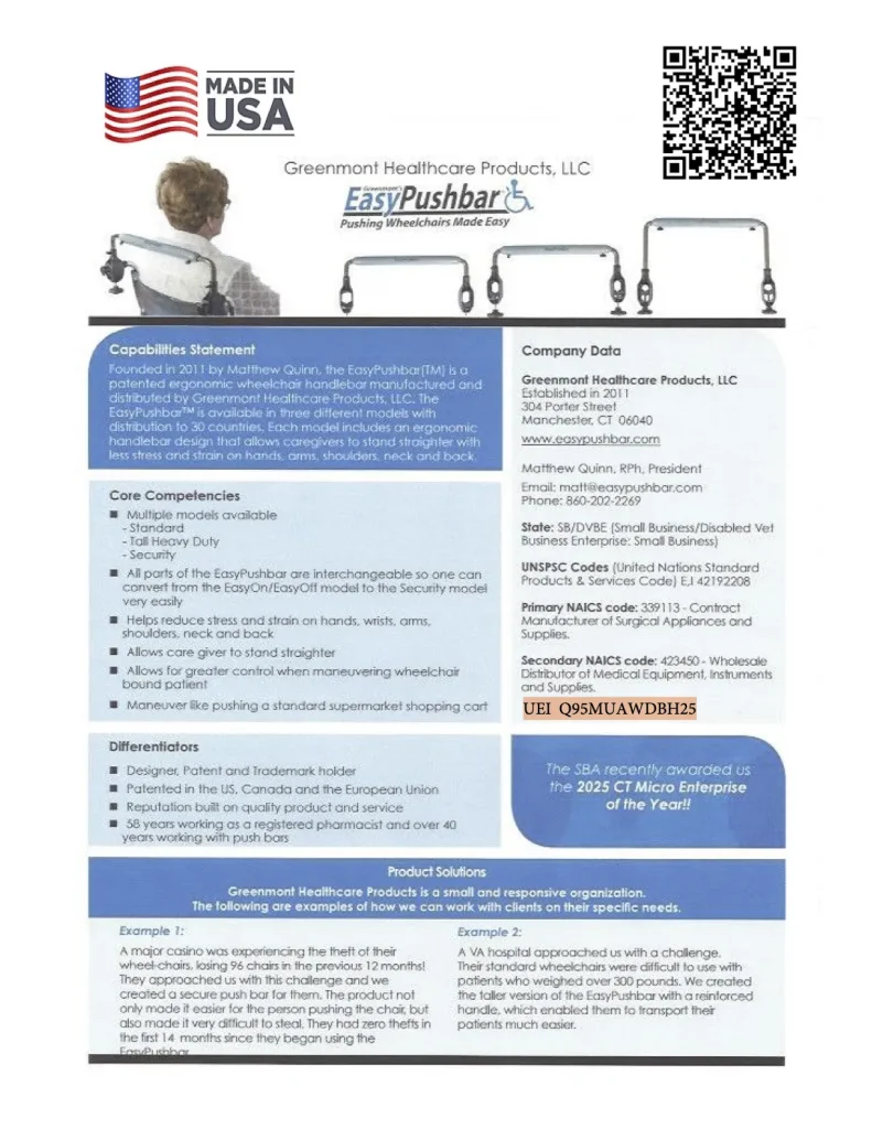 EasyPushbar capabilities statement - UEI Q95MUAWDBH25