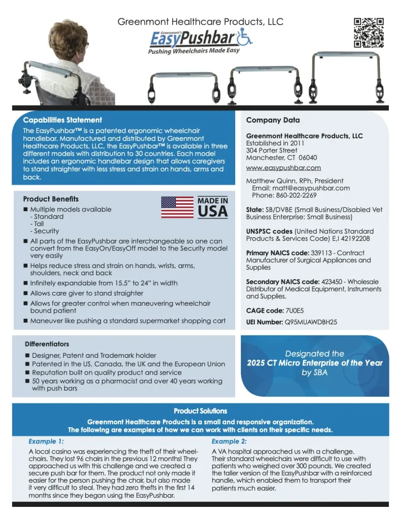 Greenmont EasyPushbar Capabilities Statement