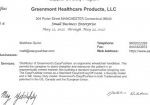 Image of certification from State of Connecticut for Greenmonth Healthcare Products, Supplier Diversity Program